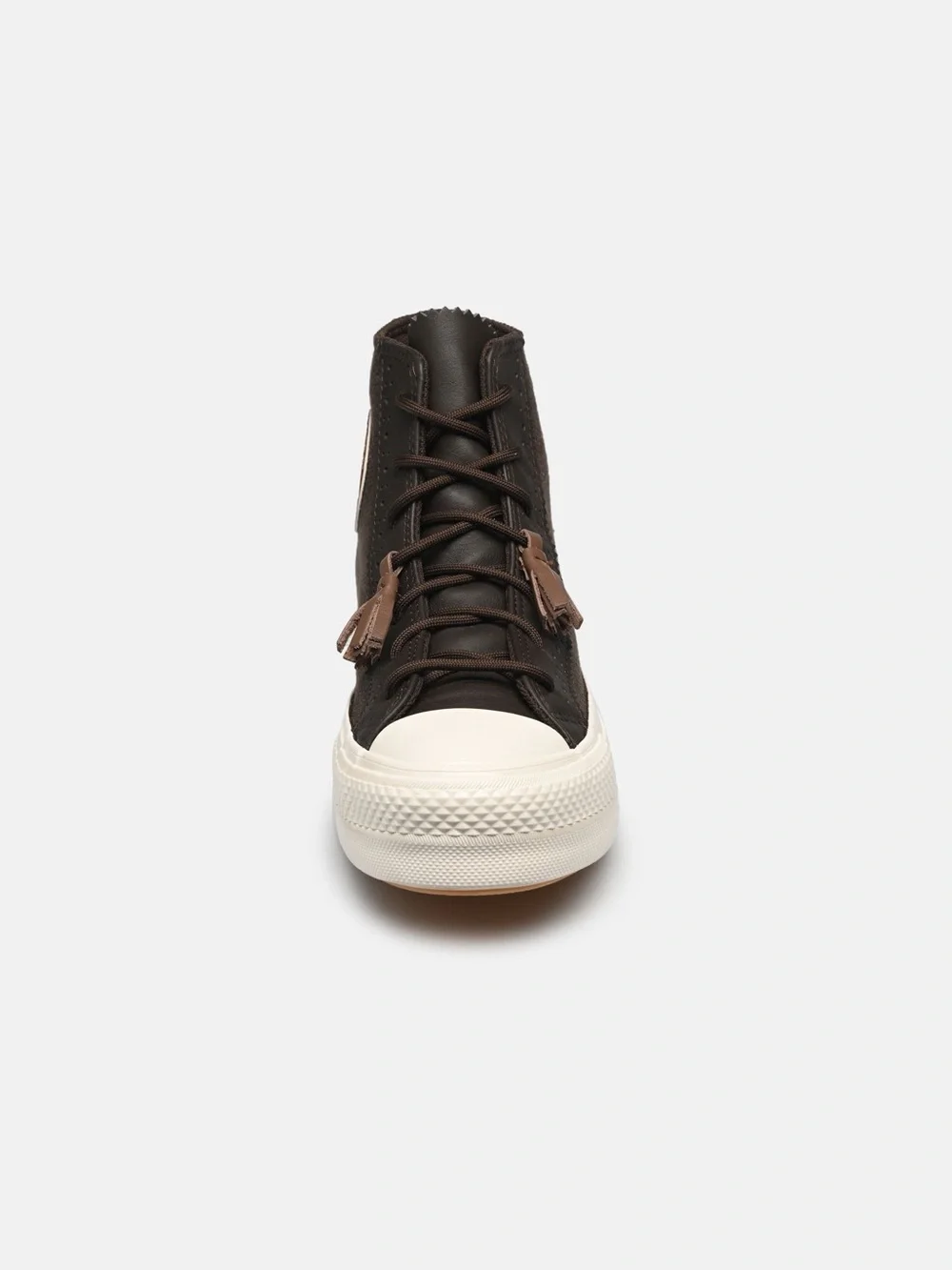 Converse Chuck Taylor All Star Lift Crafted Tassl women's brown canvas sneakers